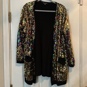 Rainbow Sequin Cardigan